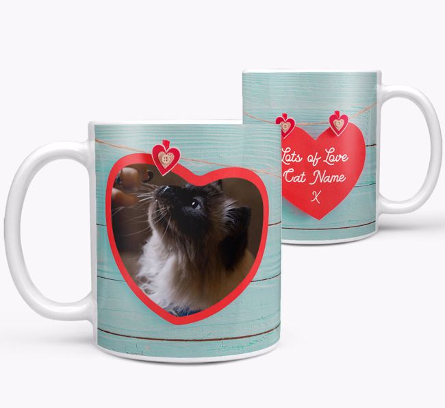 Photo Upload 'Hearts' Mug - Personalized for your {breedFullName} 